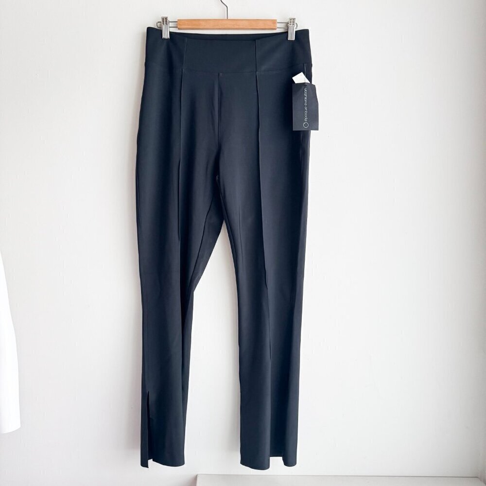 Epoque Evolution Flare Petite Side Slit Pants Black 12